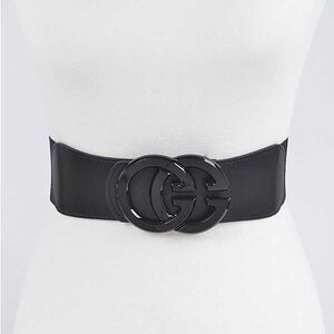 One Size Logo Elastic Statement Waist Belt